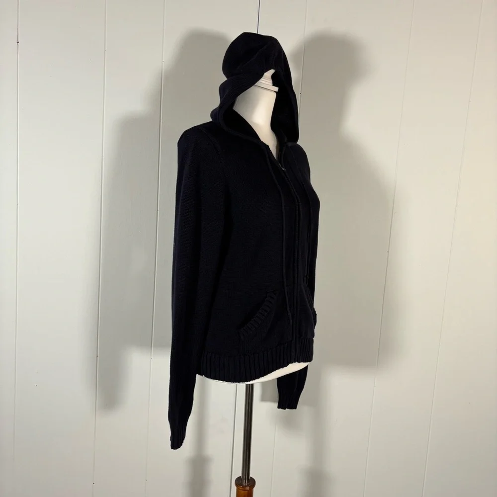 Ralph Lauren Blue Label Sweater Women’s L Hood Cotton Preppy Knit Coastal - Picture 5 of 11